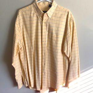 Izod yellow check dress shirt - L